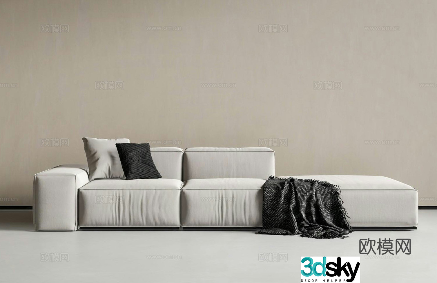 Modern multiplayer sofa 3d model