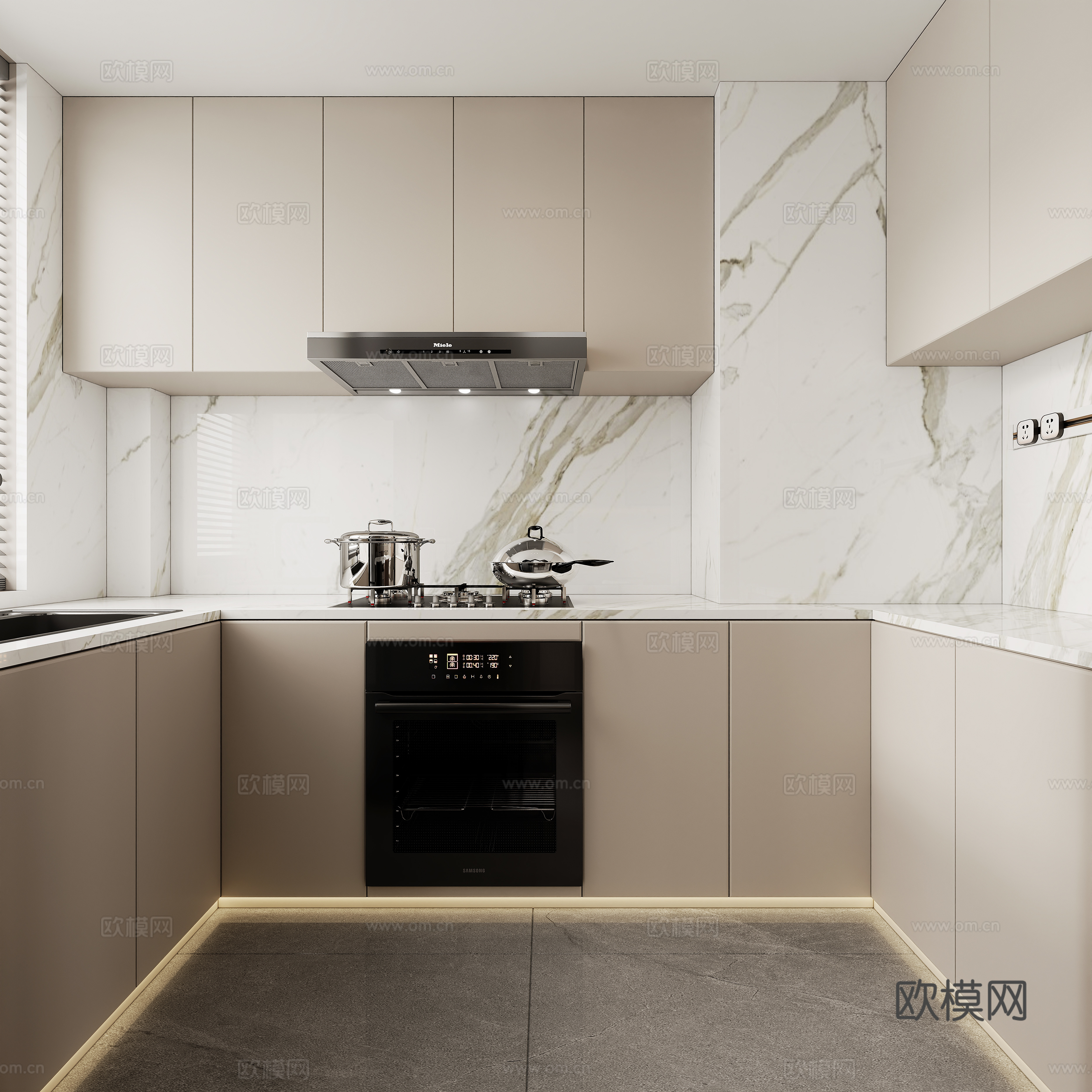 Modern kitchen kitchen 3d model