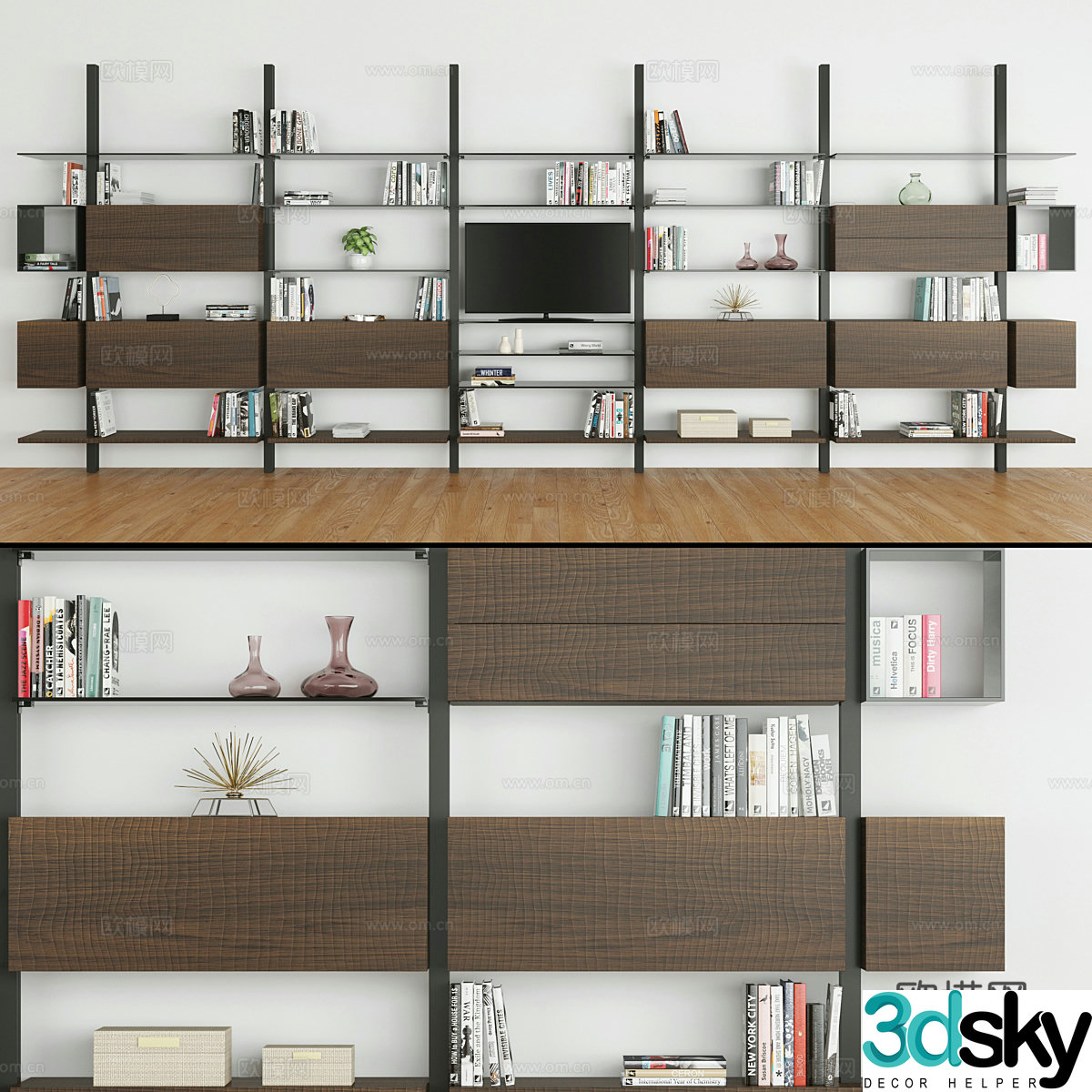 Bookshelf 3D model