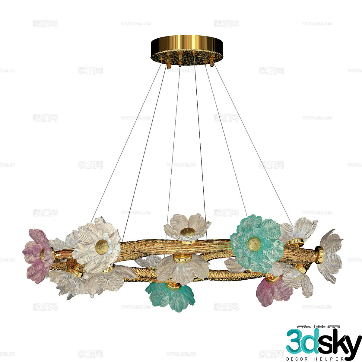 Modern simple chandeliers chandeliers simple chandeliers light luxury chandeliers dining chandeliers living room chandeliers 3D model