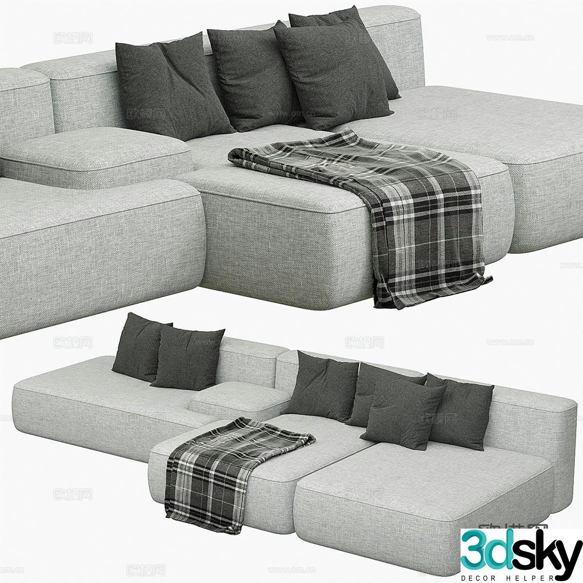Lema modern sofa single sofa minimalist sofa cloud sofa fabric sofa 3d model