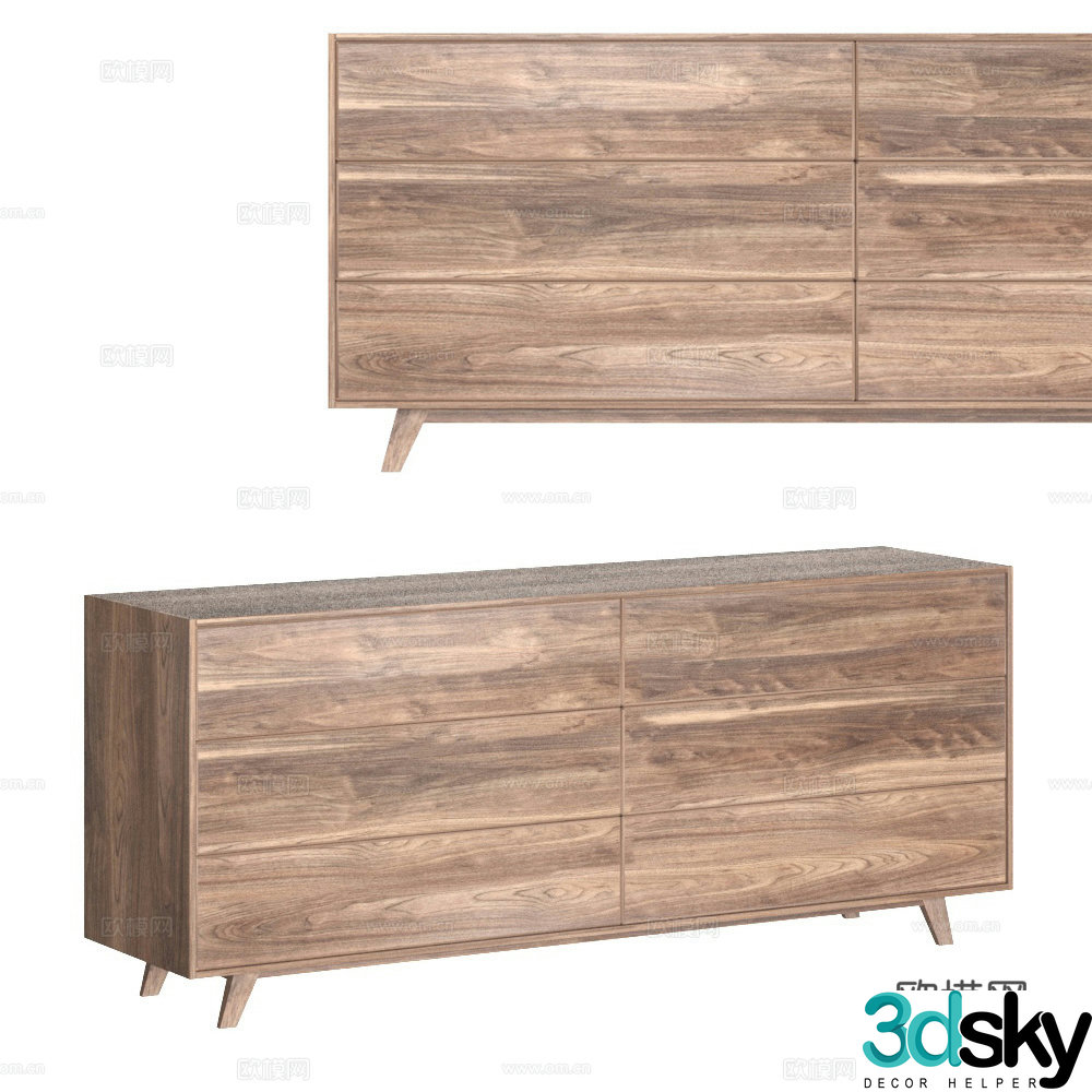 Nordic TV Cabinet Nordic Side Cabinet 3D Model