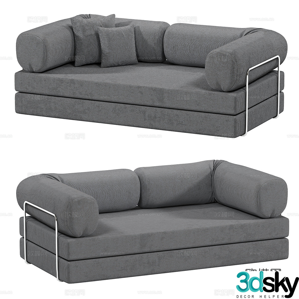 Floor sofa B&B sofa Small sofa Box sofa Sofa bed Fabric sofa Casual 3D model