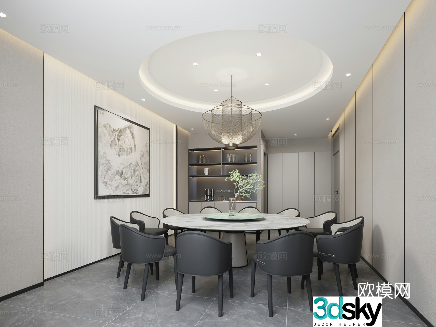Modern restaurant private room Modern restaurant private room 3D model