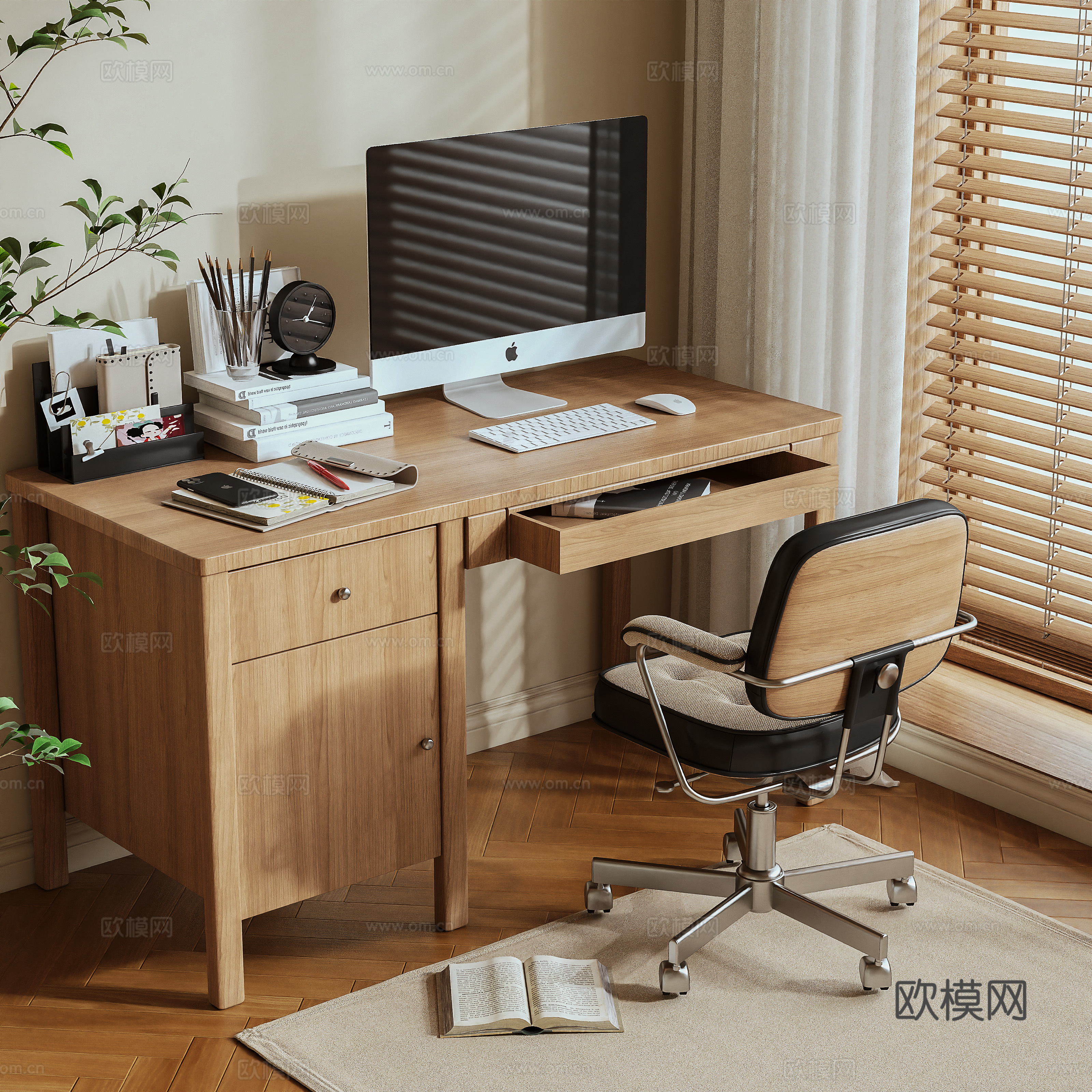 Log Wind Desk 3D Model