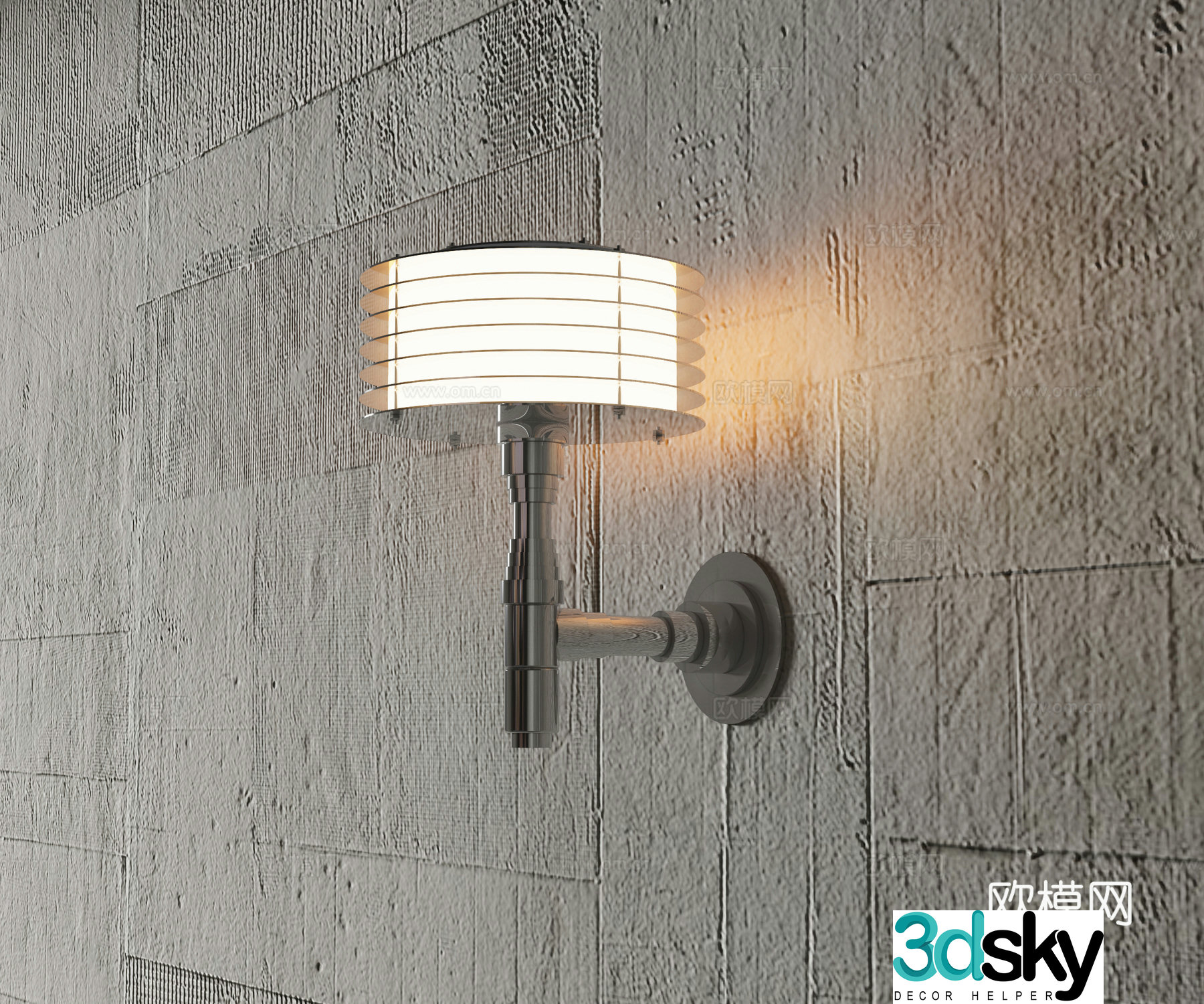 Modern wall lamp Industrial wall lamp Stainless steel wall lamp 3d model