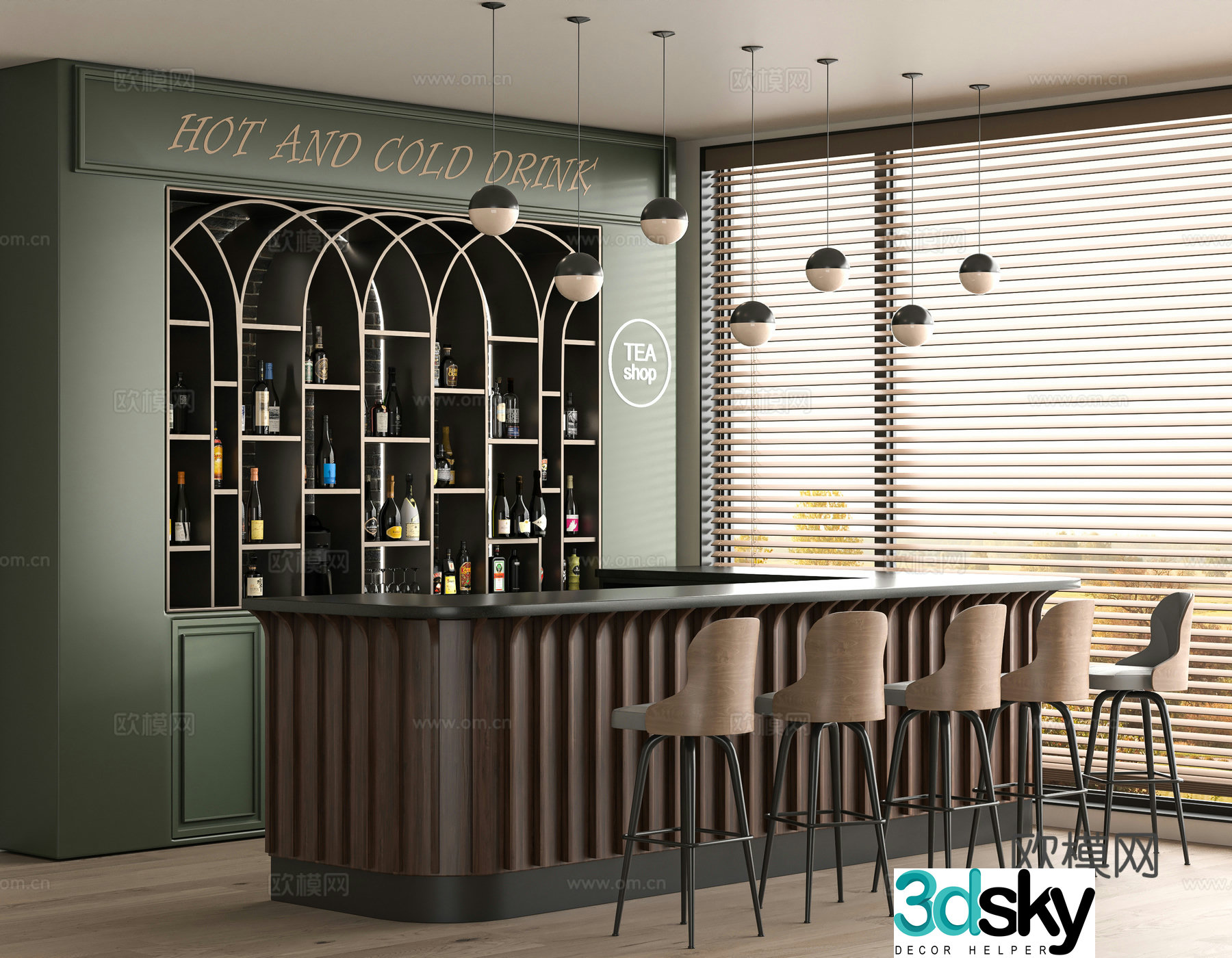 Modern bar 3d model
