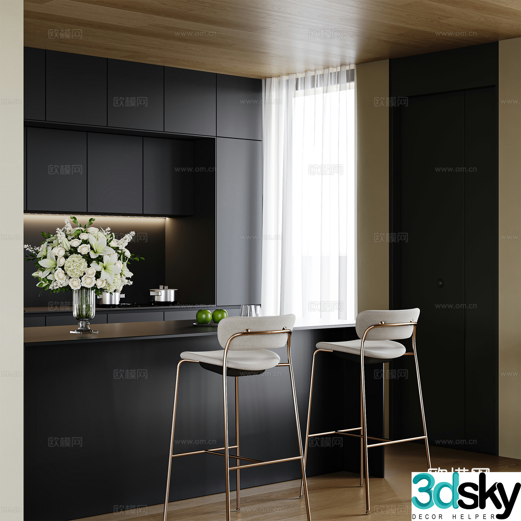 Modern restaurant 3d model