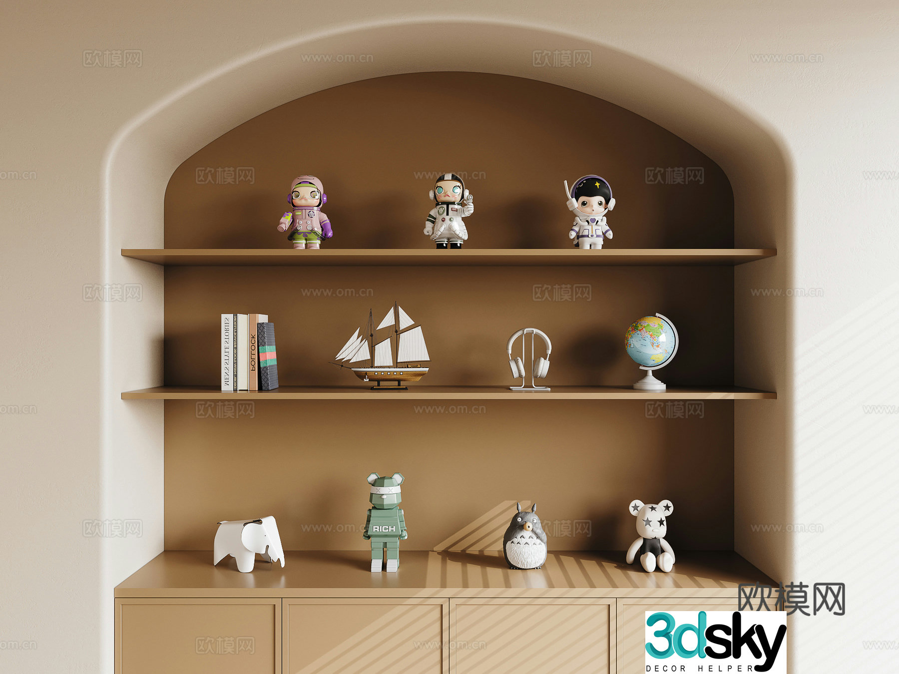 Children’s figure doll ornaments Book ornaments Figure ornaments Cartoon ornaments 3D model