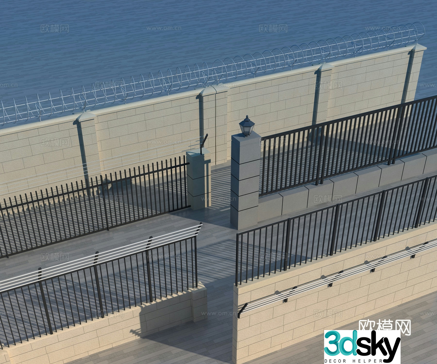 Protective net fence wall guard wall net 3d model