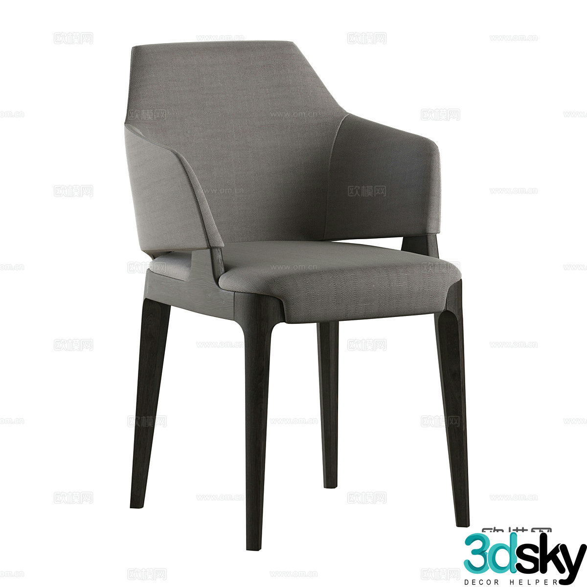Fabric leisure chair Fabric single chair Fabric dining chair Fabric backrest chair Fabric book chair Courtyard rest 3D model
