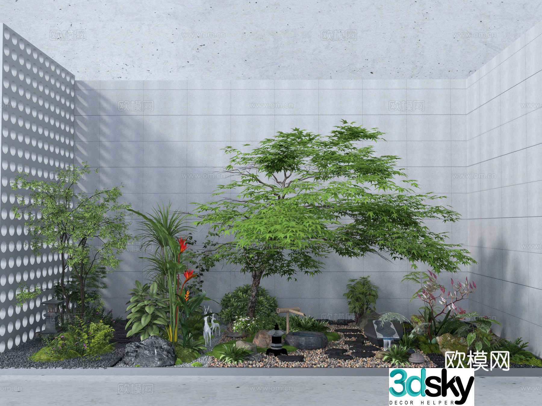 Indoor Landscape 3D Model