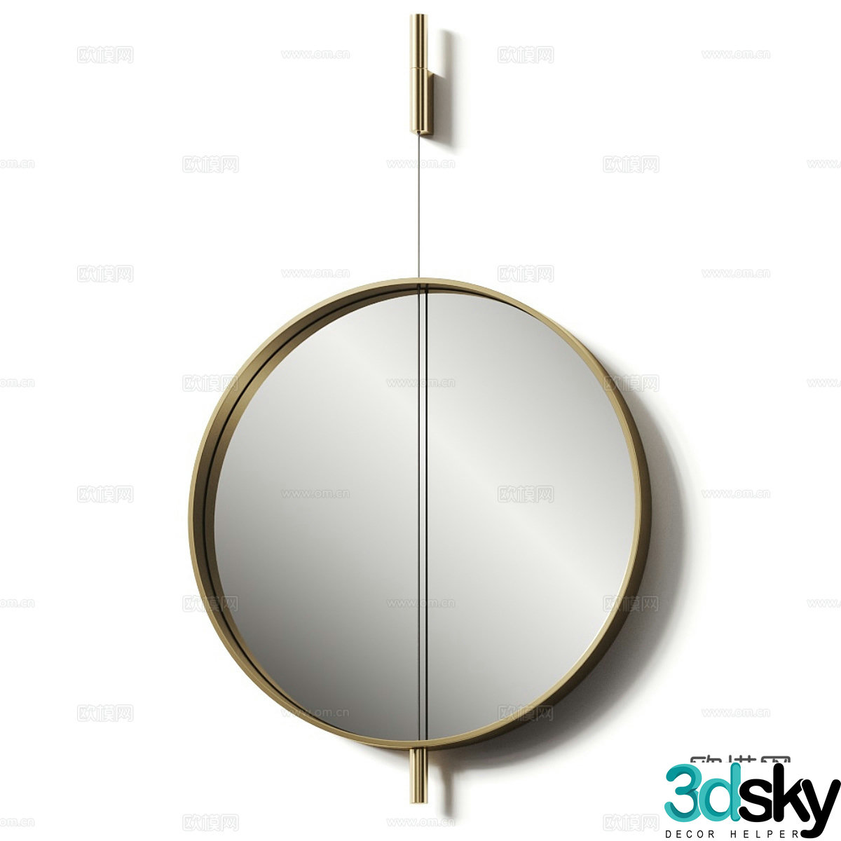 Mirror Decorative Mirror Dressing Mirror Makeup Mirror Wall Mirror Decorative Pendant Wall Decorative 3D Model