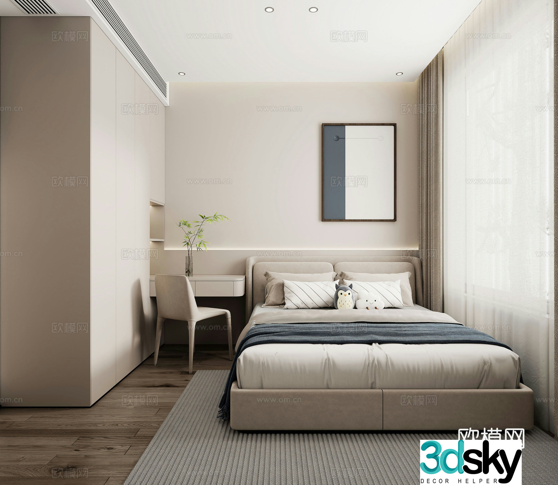 Modern bedroom 3d model