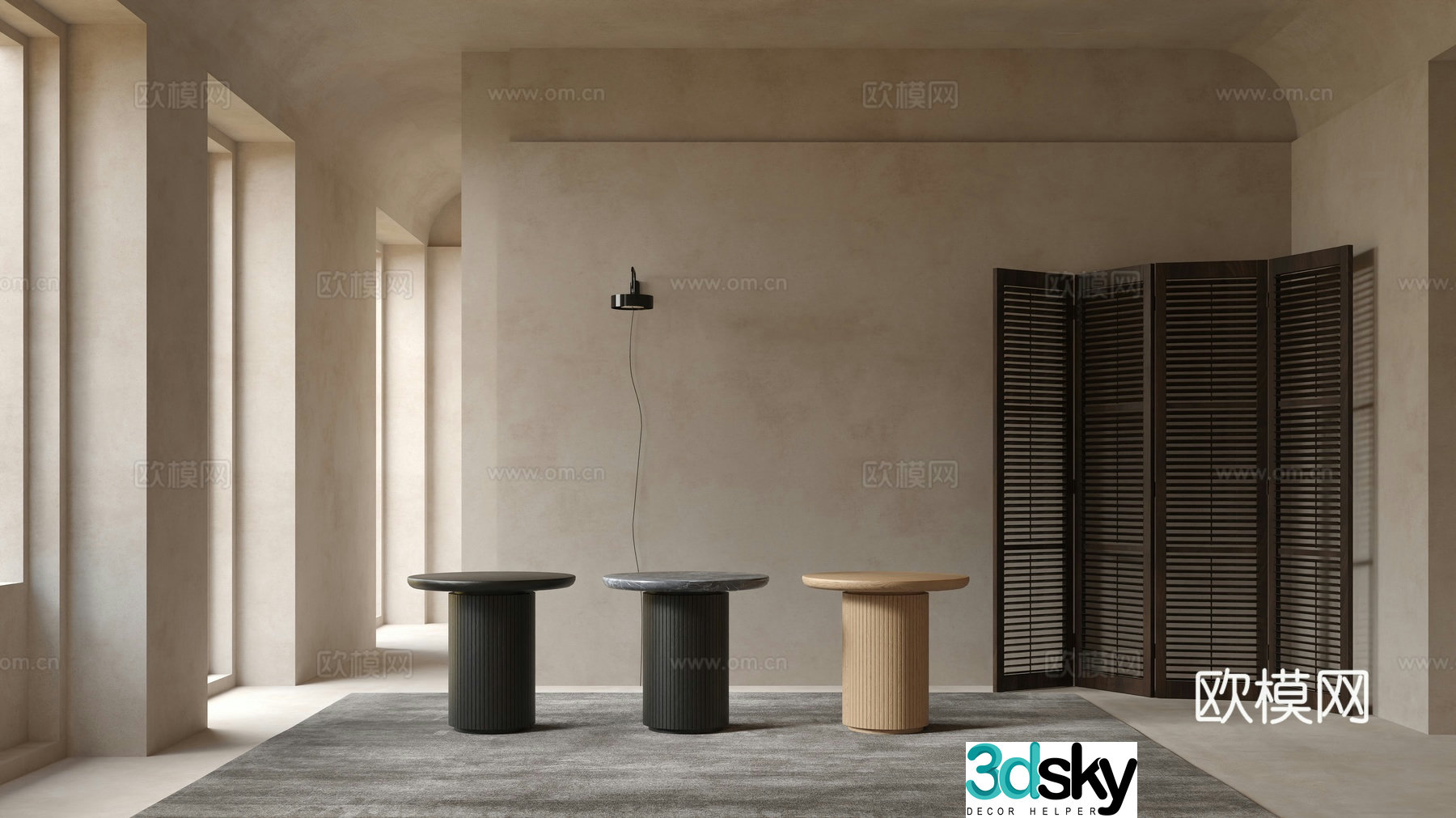 GUBI modern side table 3D model
