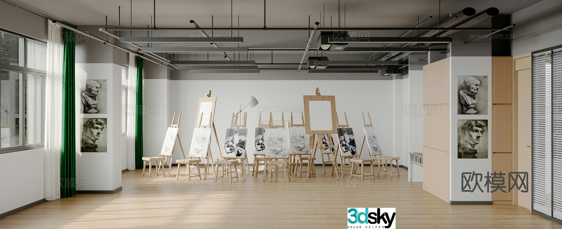 Art classroom 3d model