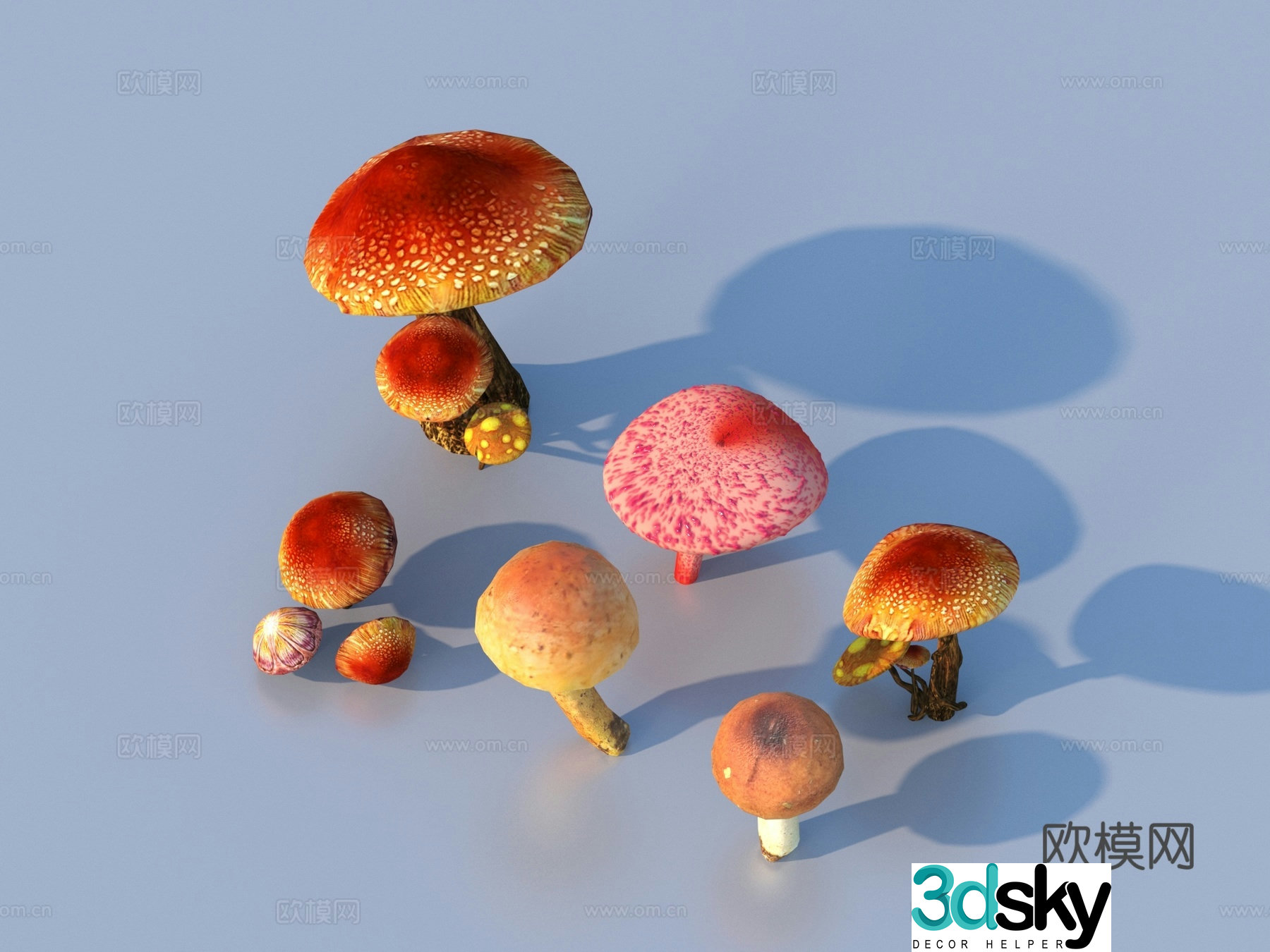Mushroom Straw Mushroom Poisonous Mushroom 3D Model
