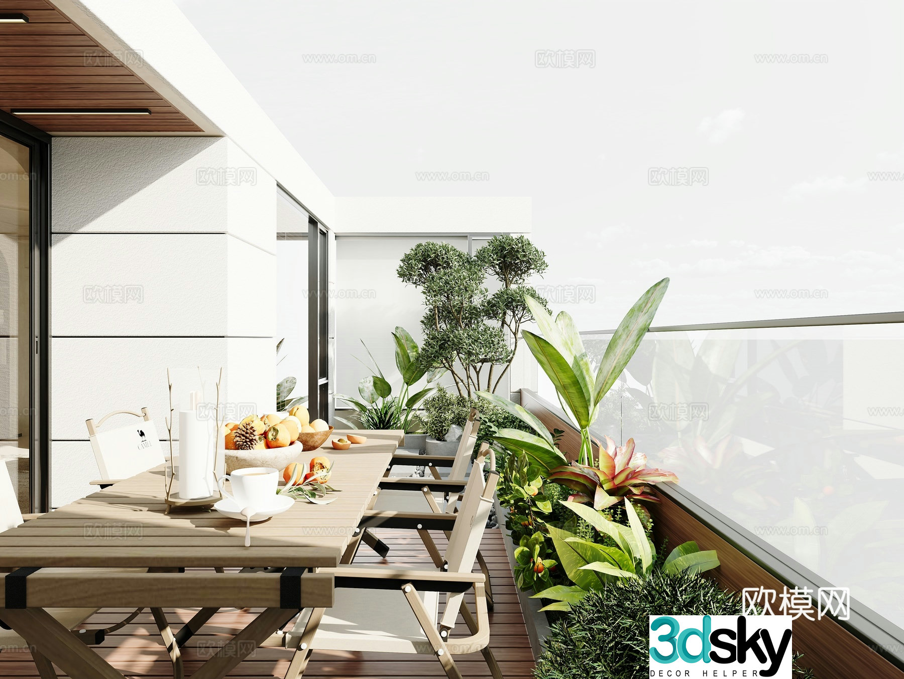 Patio garden 3d model