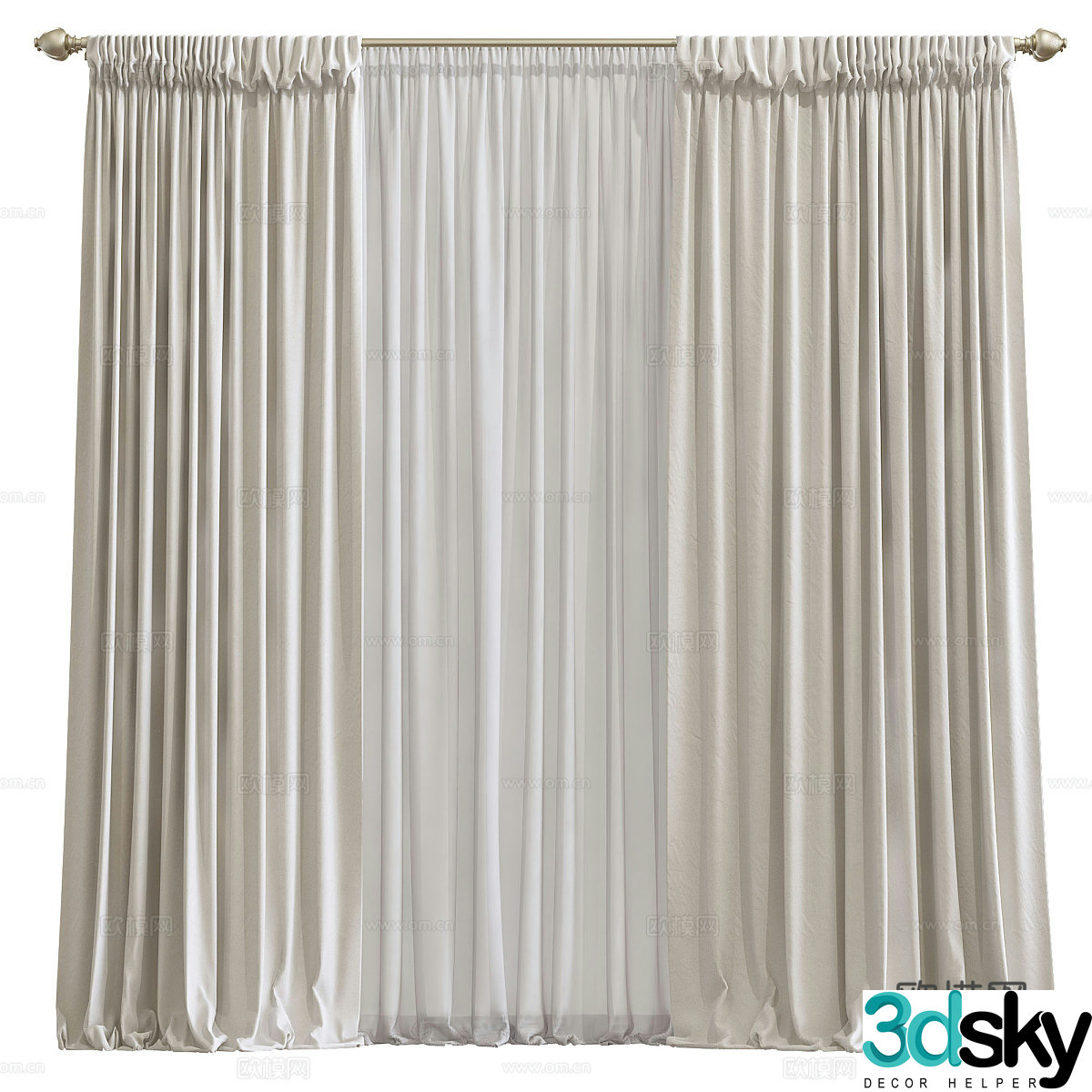 Curtain 3d model