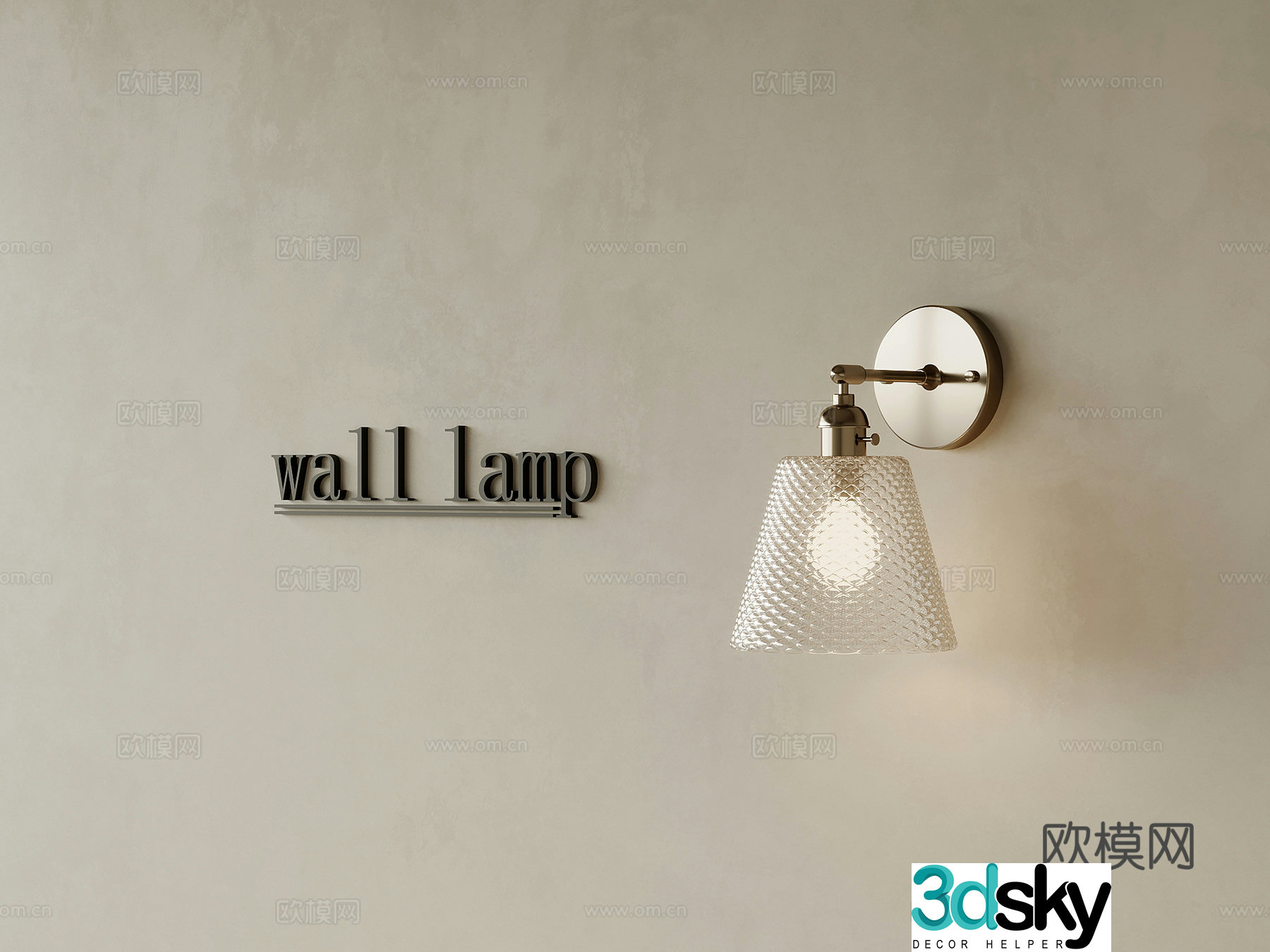 French Cream Wind Wall Light Decorative Wall Light 3D Model