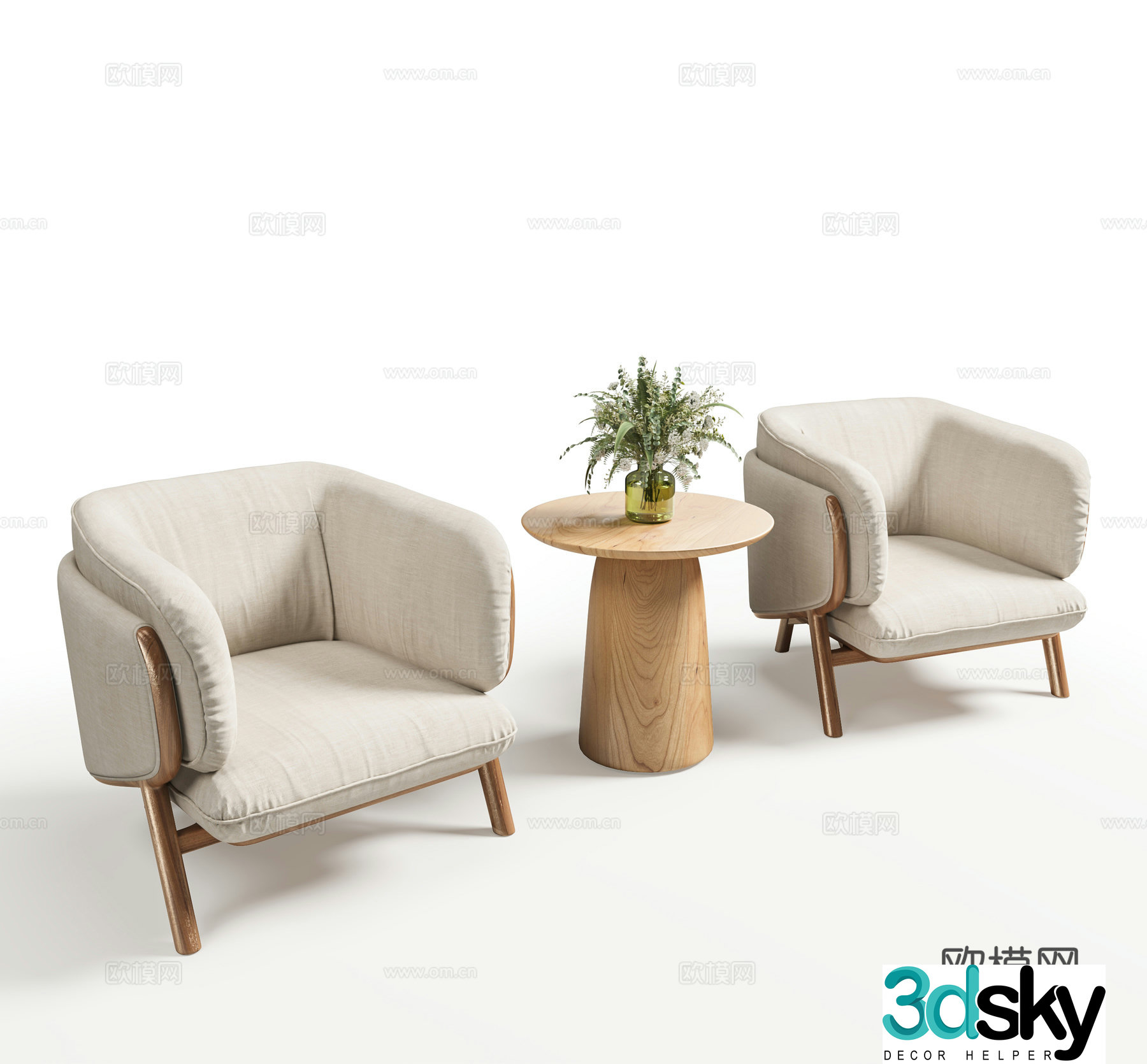 Modern leisure table and chairs leisure chairs round edges corner table and chairs coffee table and chairs negotiation table and chairs 3D model