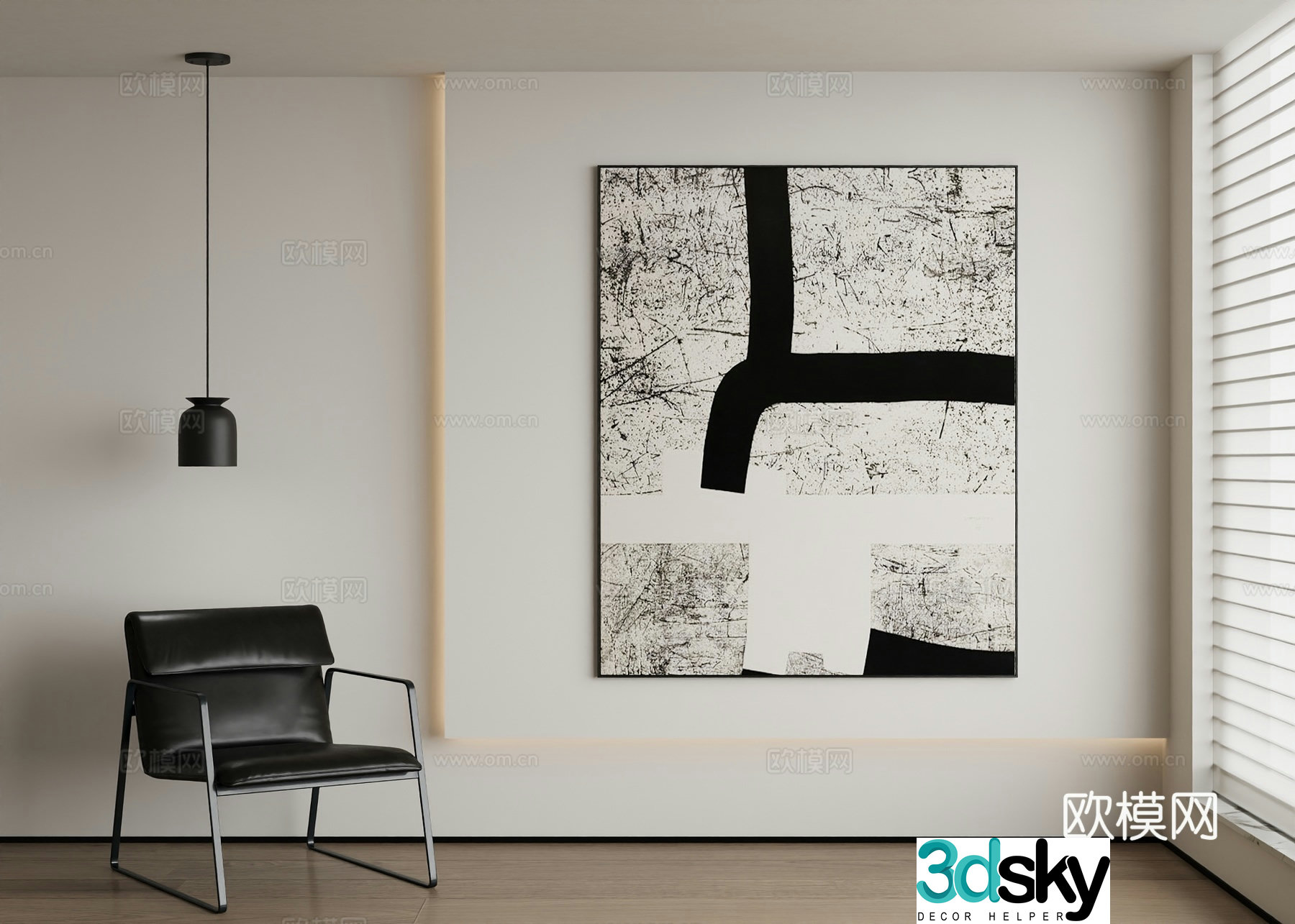 Modern decorative painting 3d model