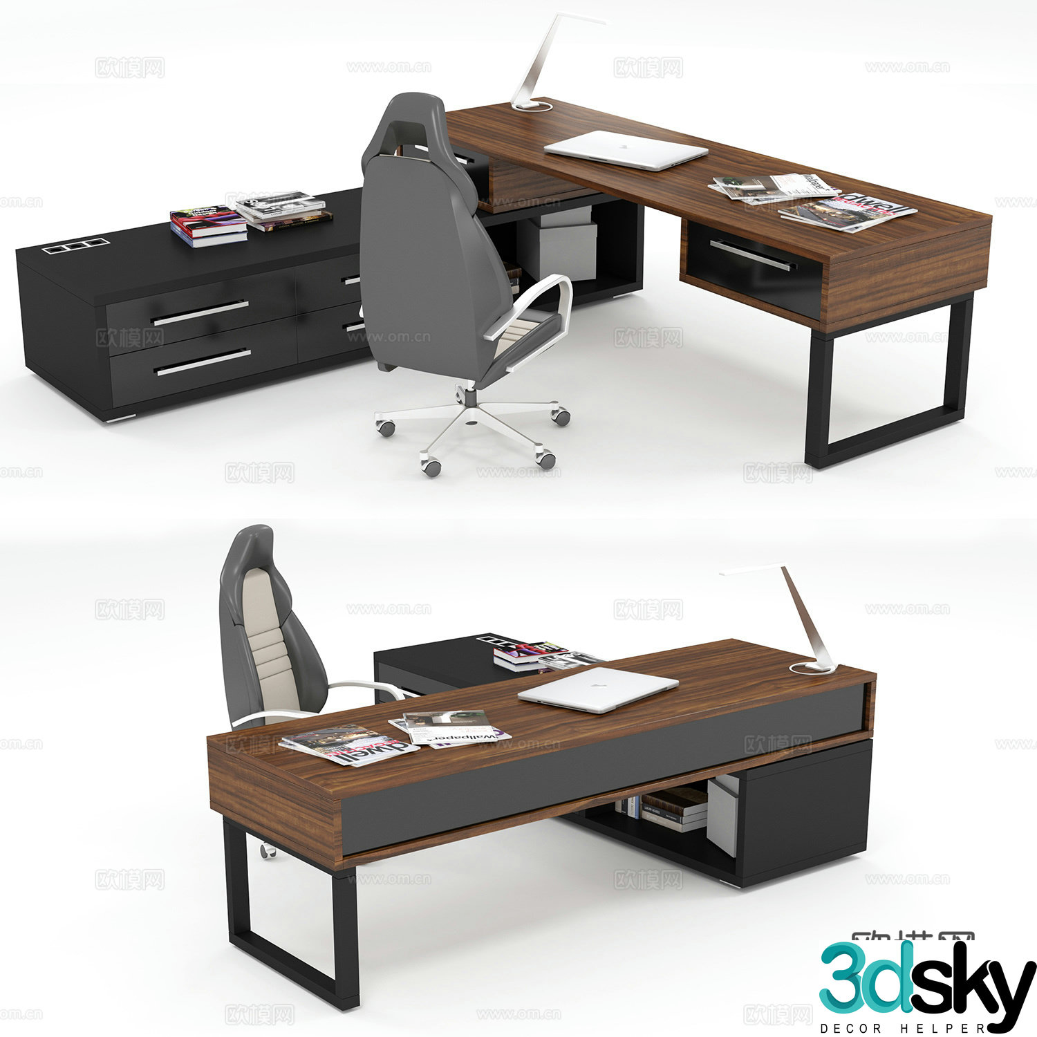 Office desk chair 3d model