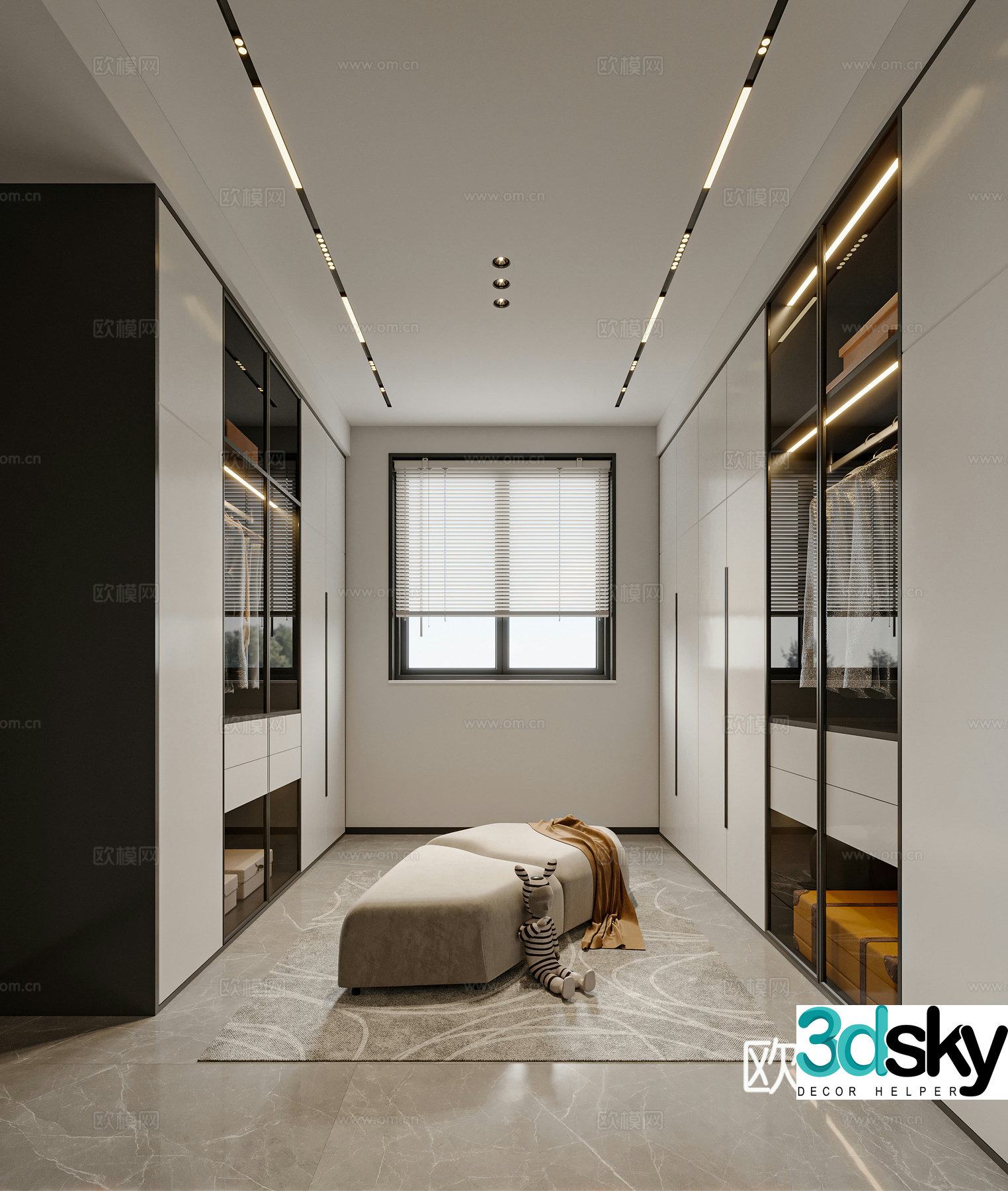 Modern cloakroom 3d model