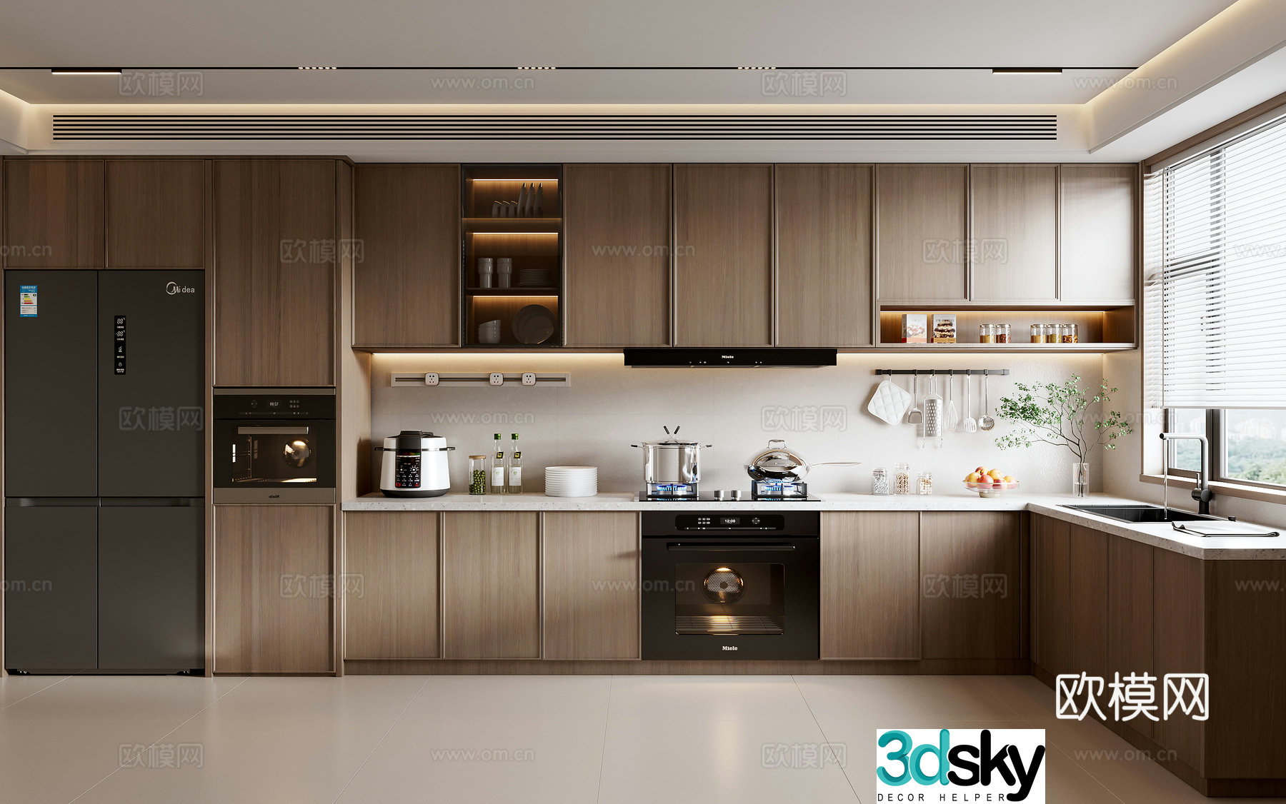 New Chinese kitchen 3D model
