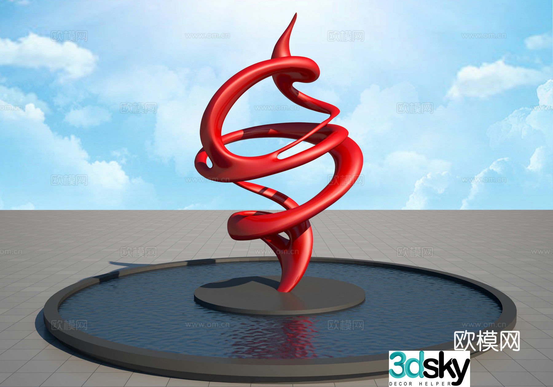 Tornado Sculpture 3d Model