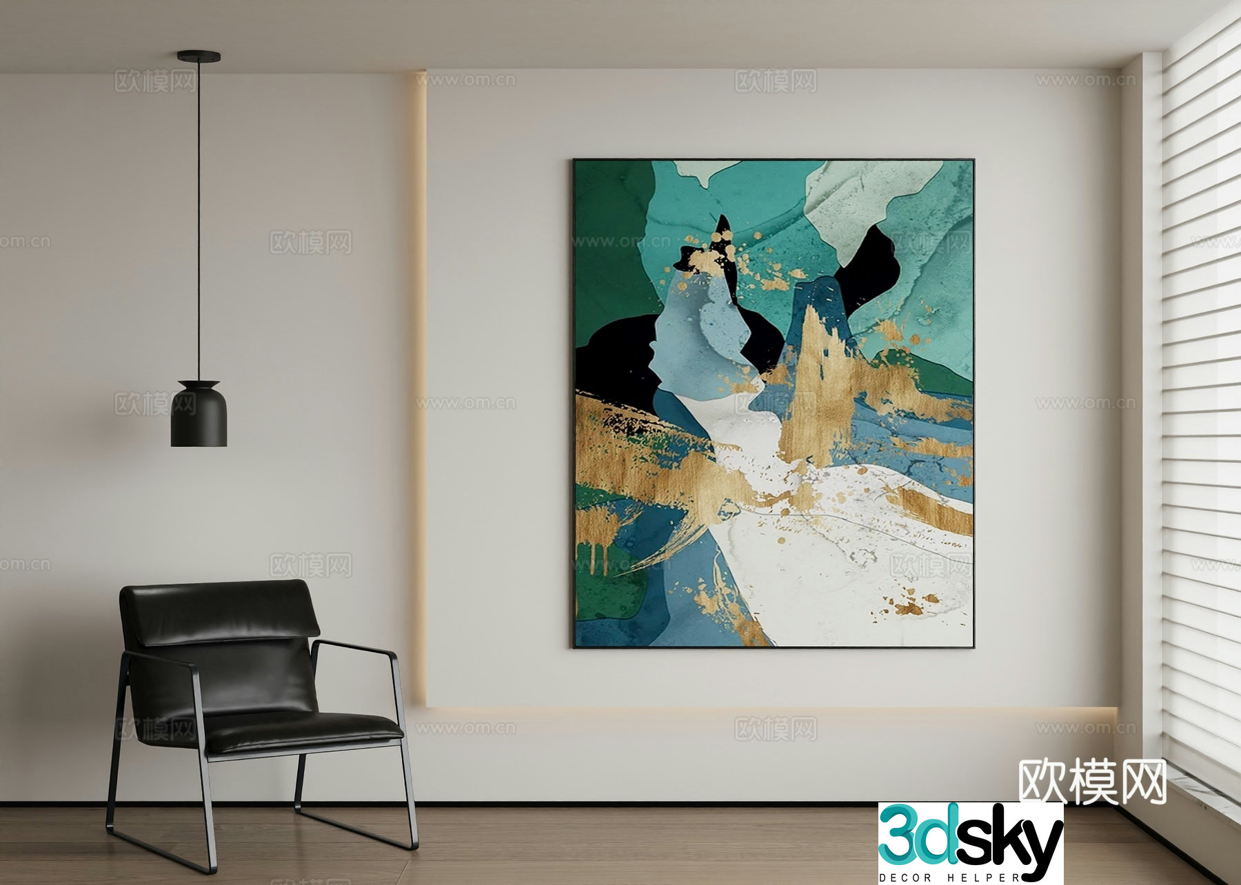 Modern decorative painting 3d model
