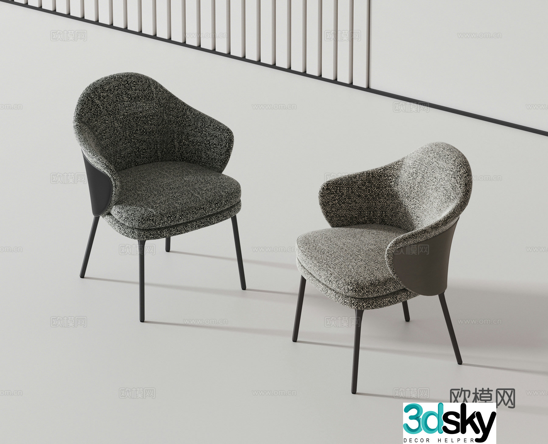 Modern single chair 3d model