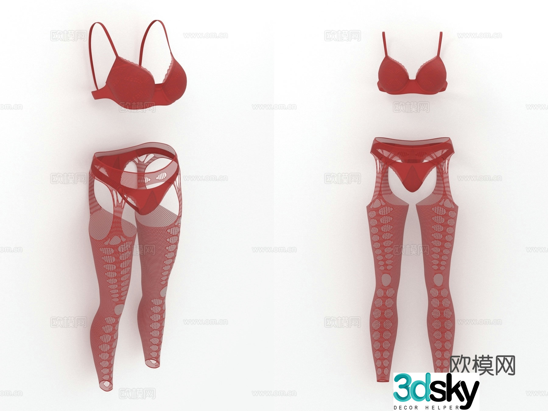 Women’s Underwear Panties Bra Bra Mesh Socks Fishnet Socks Women’s Clothing Women’s Clothing 3D Model