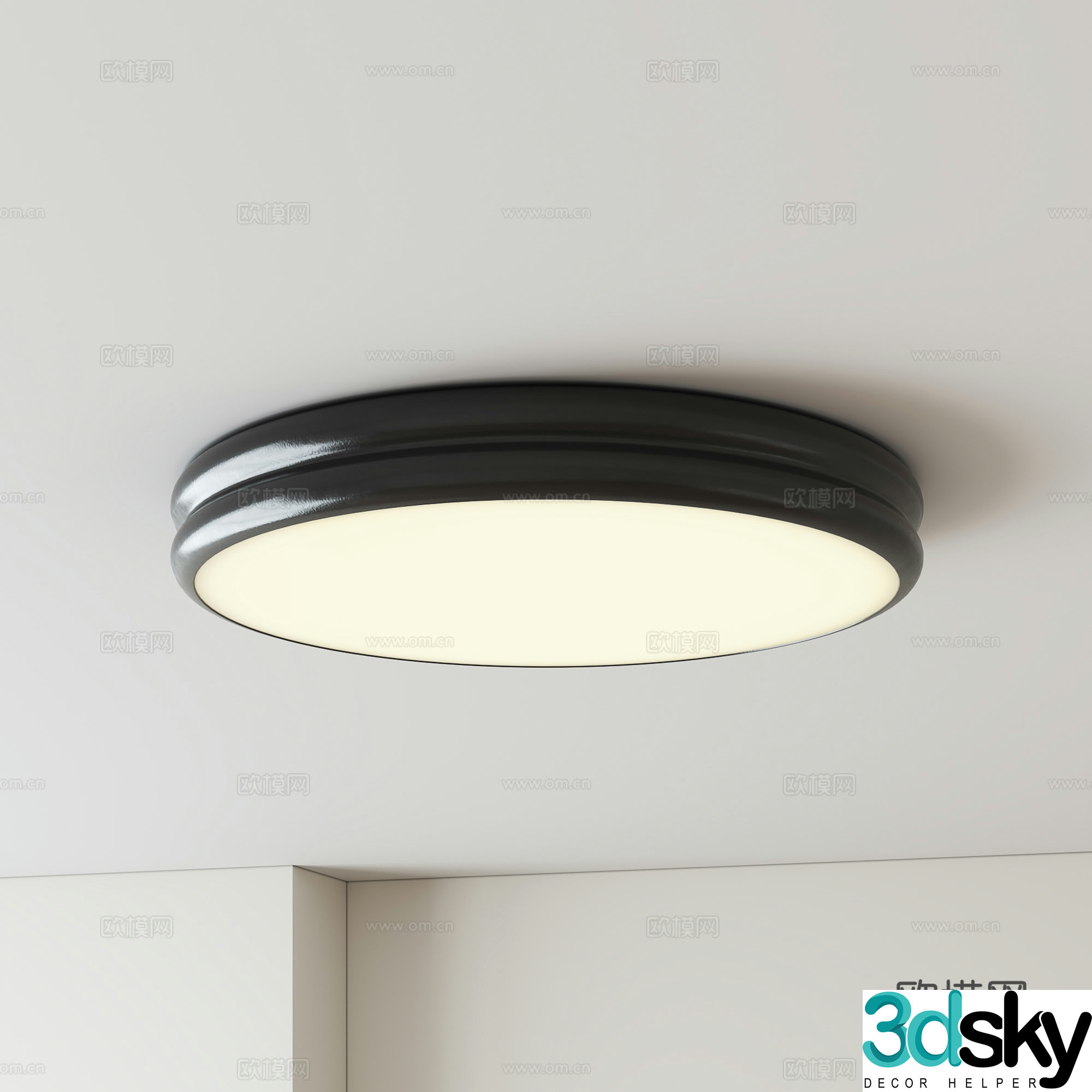 Modern minimalist ceiling light 3d model