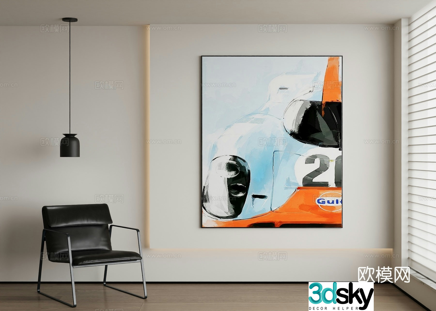 Modern decorative painting 3d model