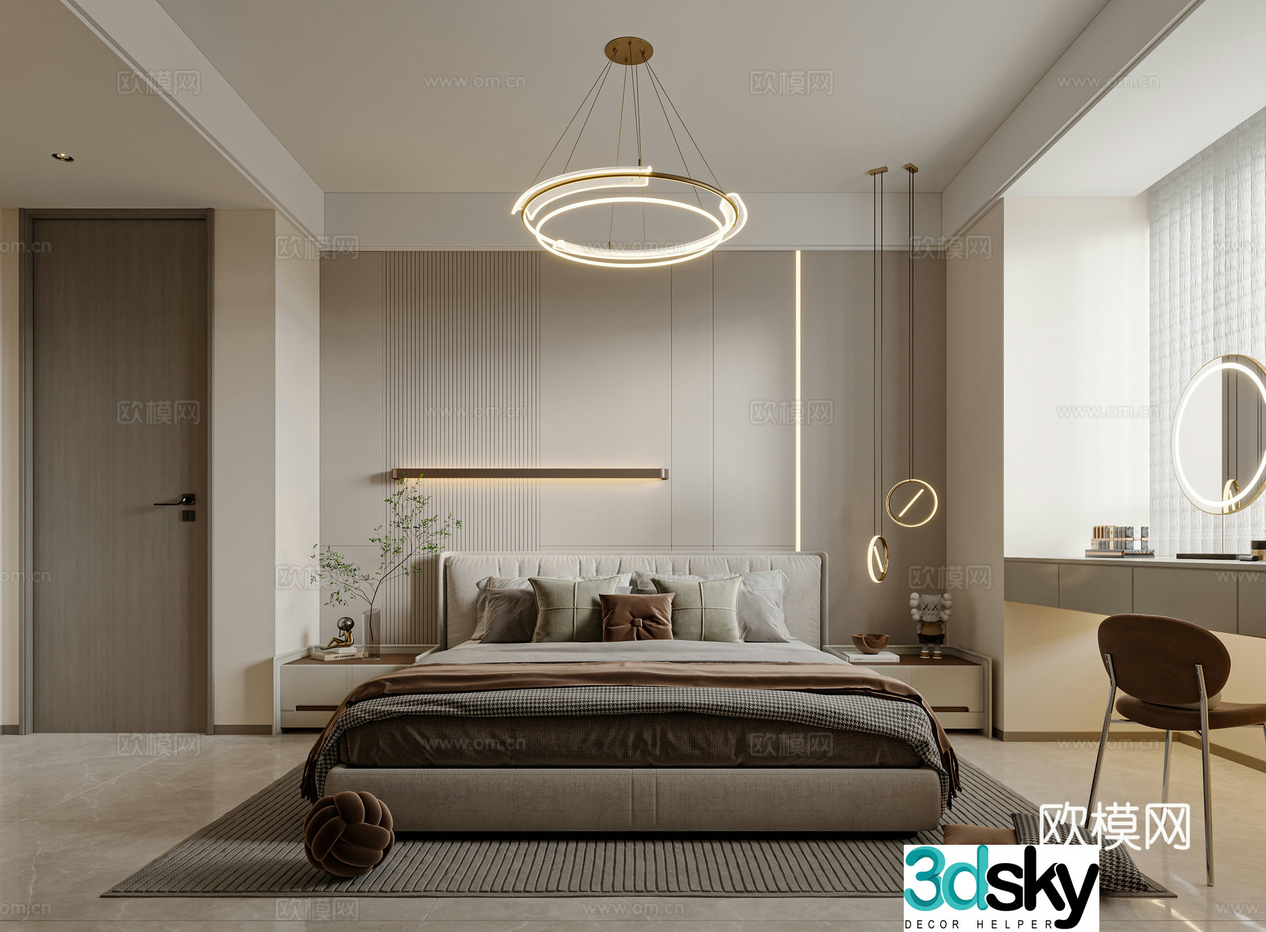 Modern bedroom 3d model