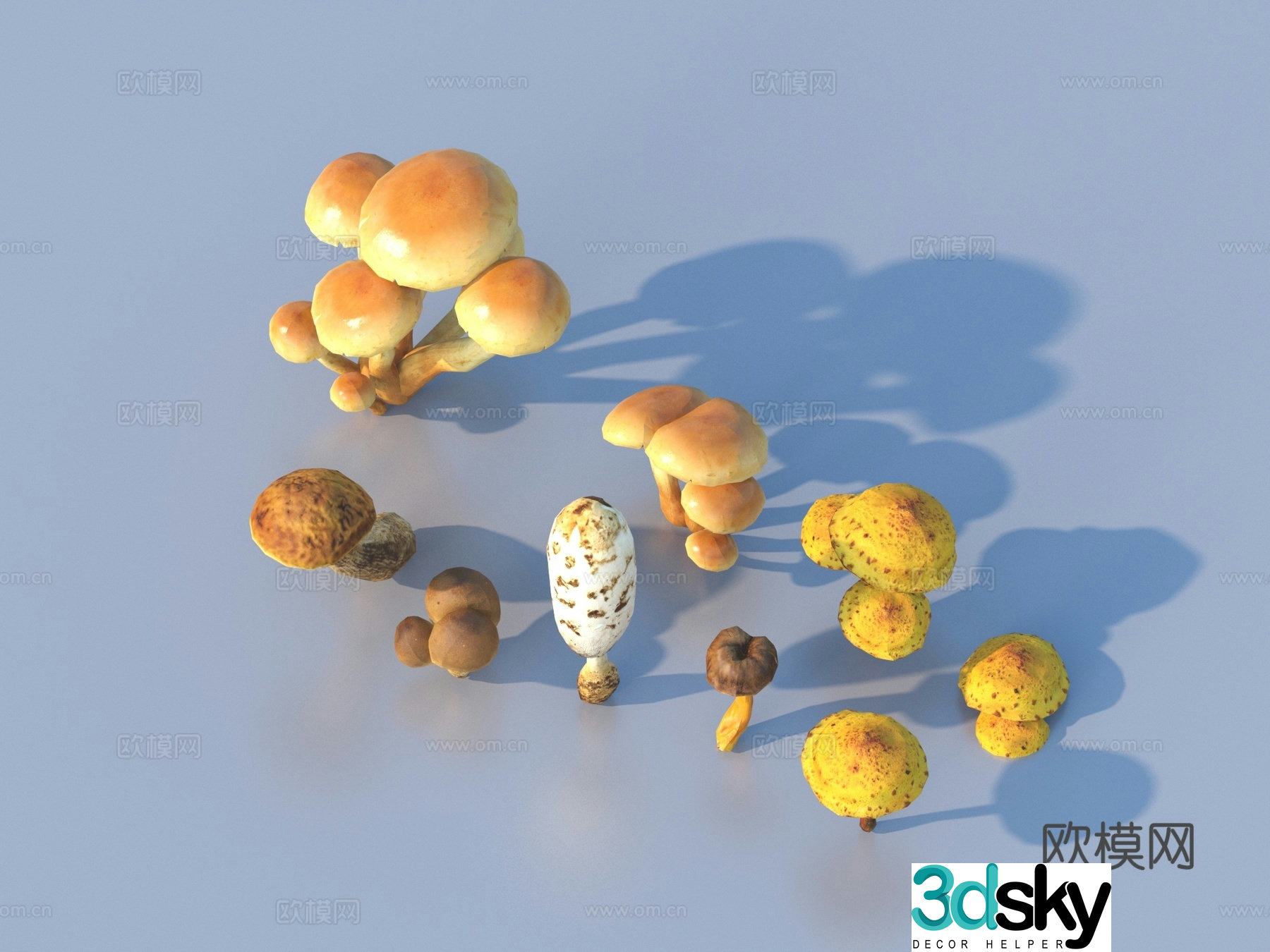 Mushroom Straw Mushroom Poisonous Mushroom 3D Model
