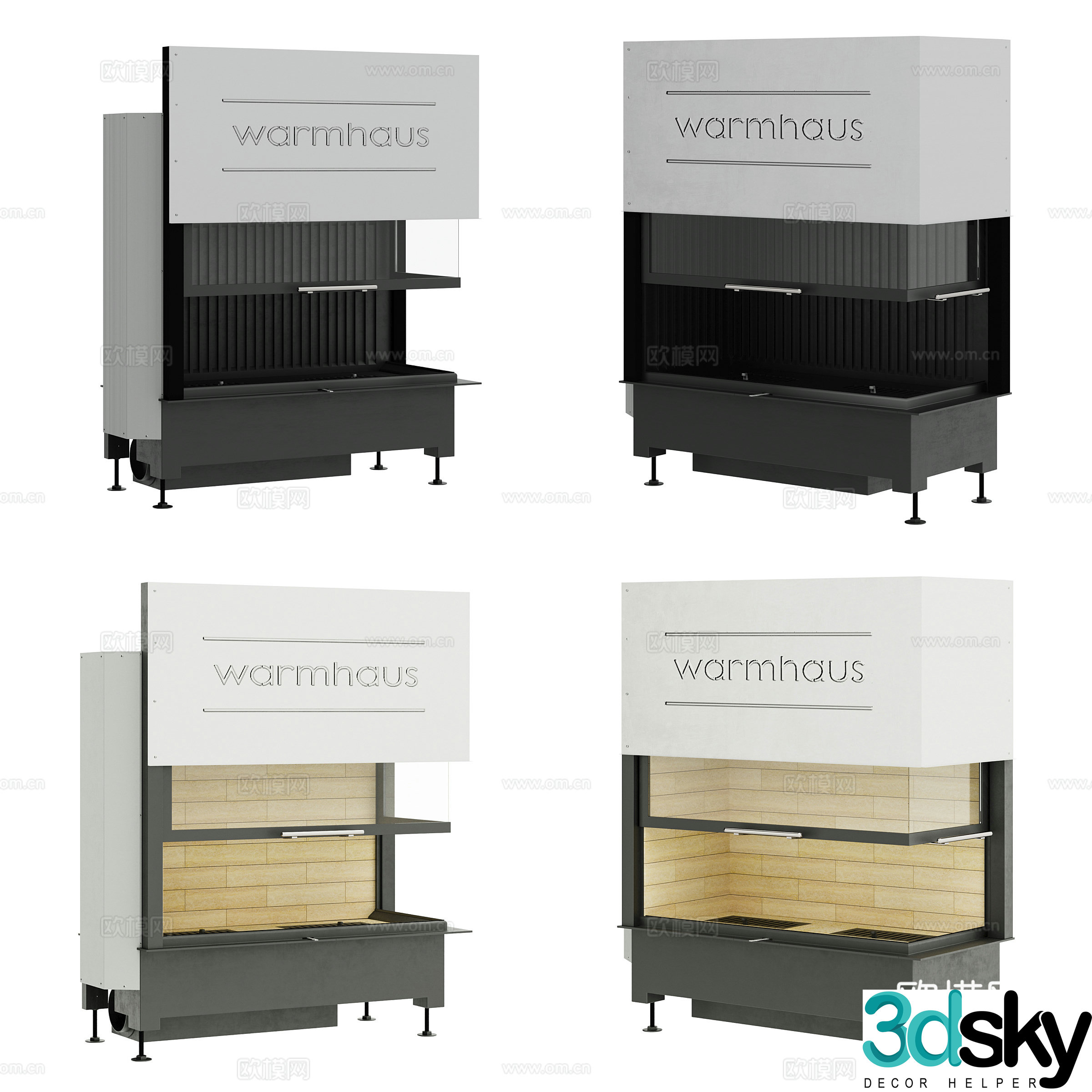 Kitchen fireplace 3d model