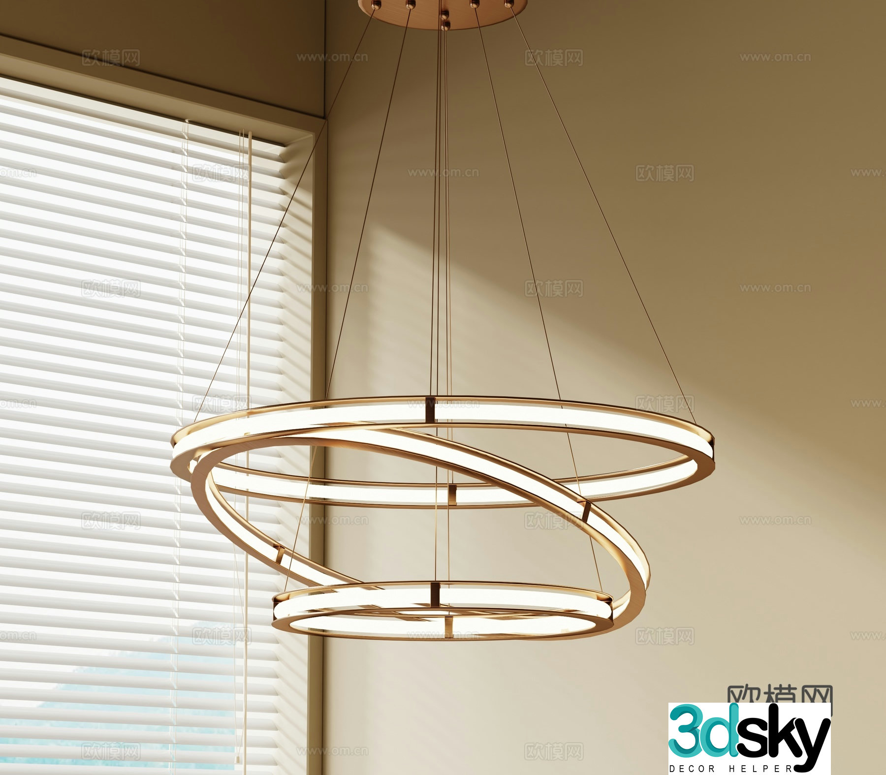 Modern chandelier 3d model