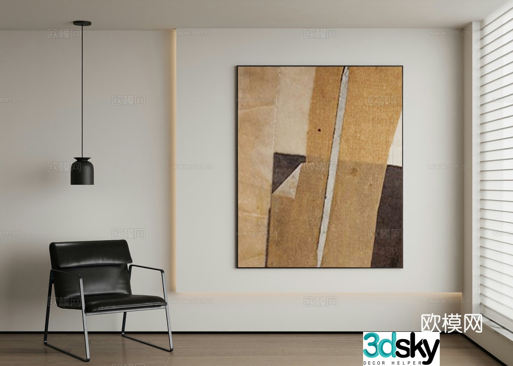 Modern decorative painting 3d model