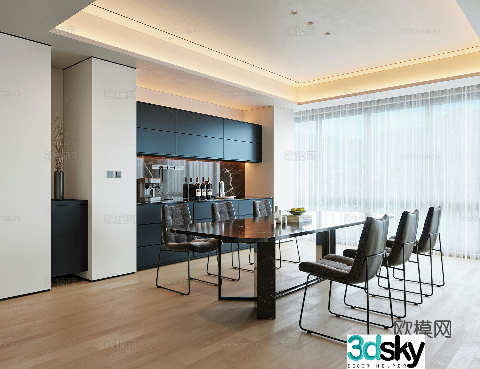 Modern Italian restaurant 3d model