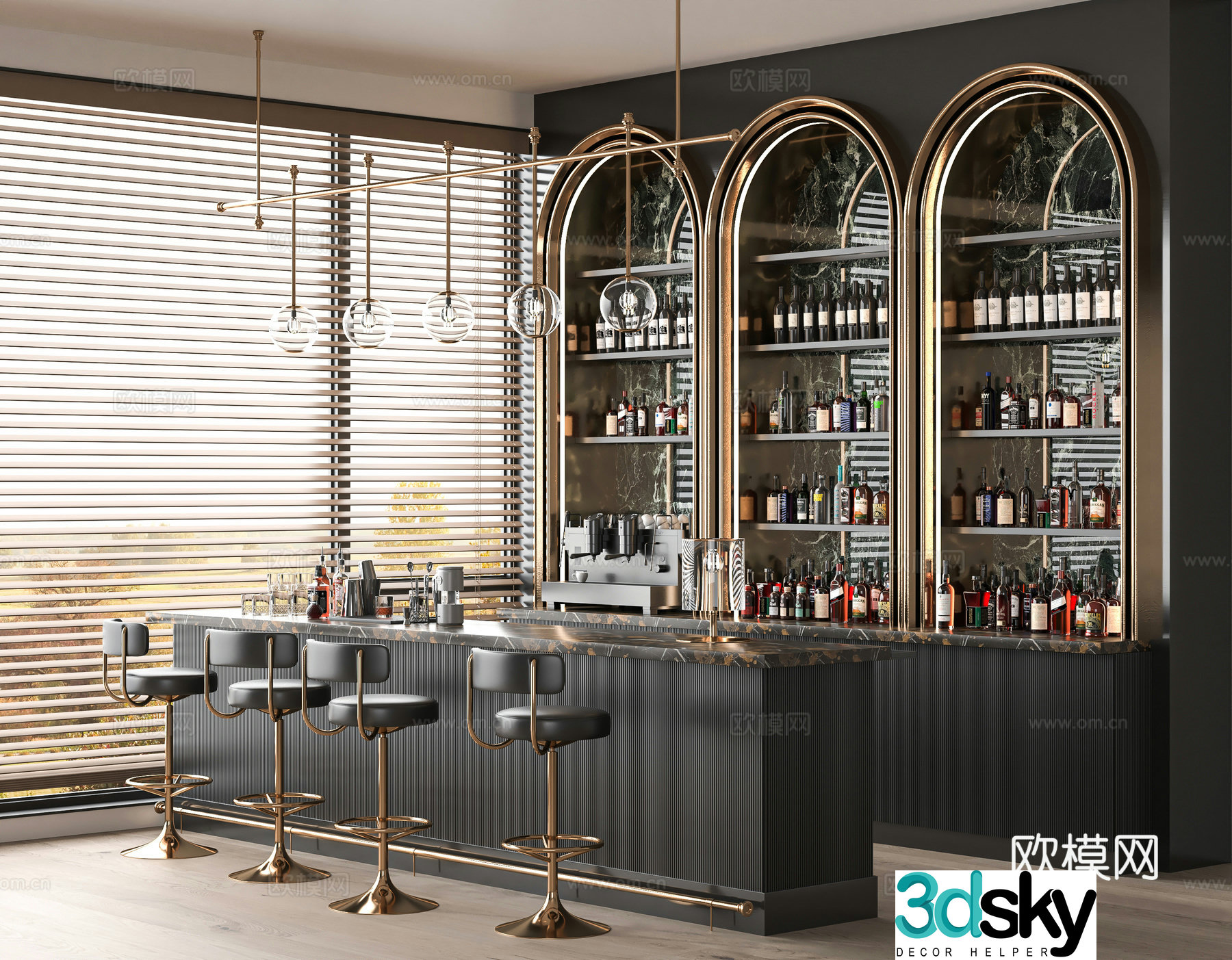 Modern bar 3d model