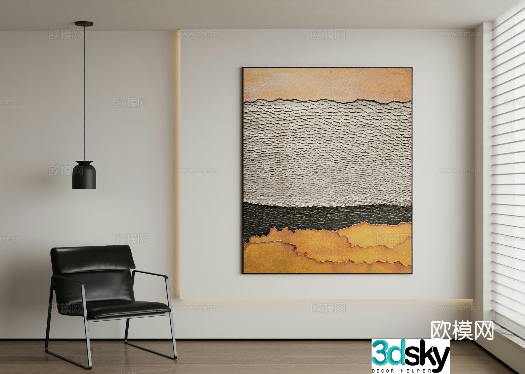 Modern decorative painting 3d model