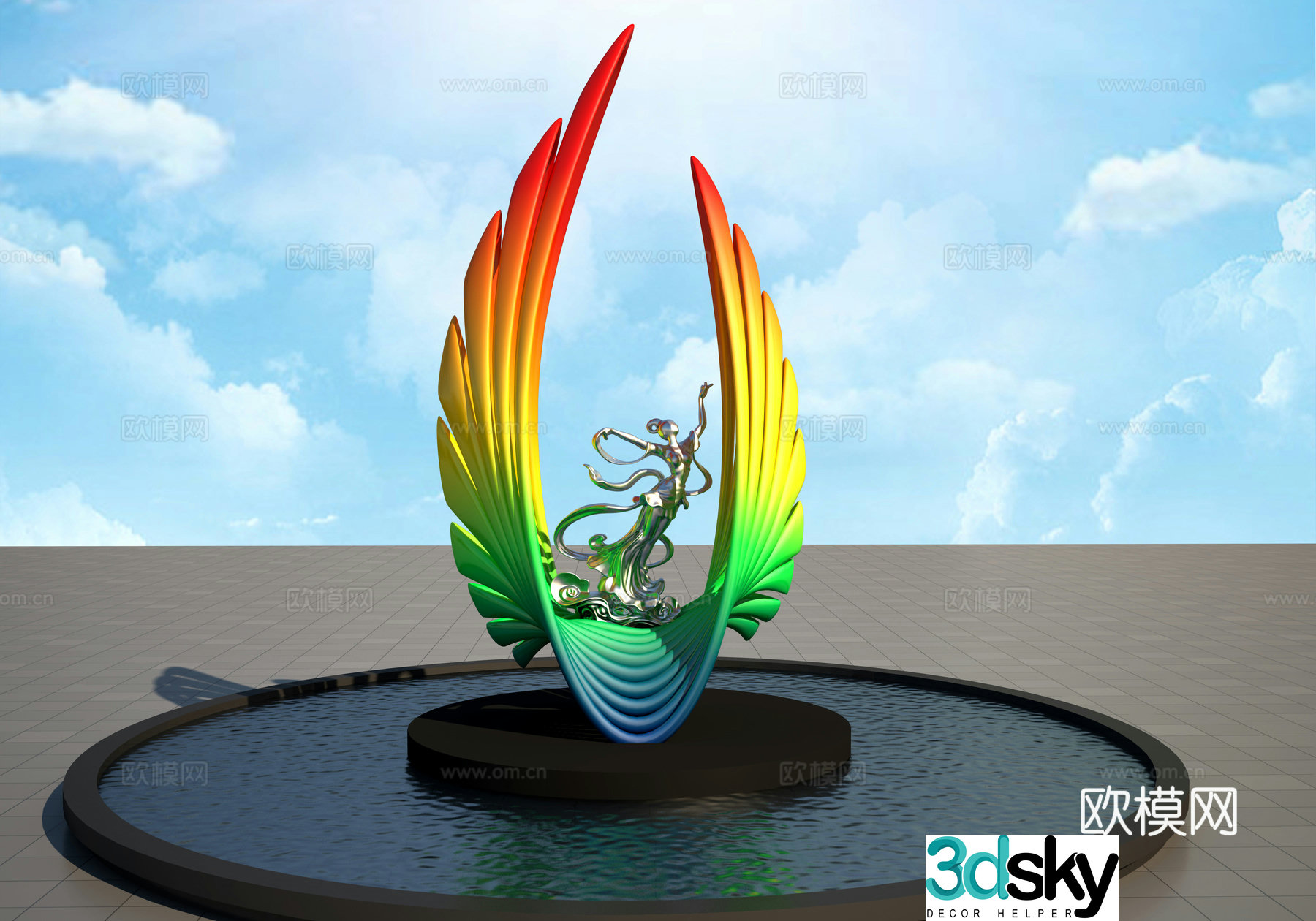 Goddess fairy sculpture 3d model