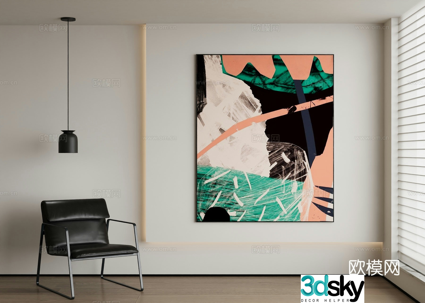 Modern decorative painting 3d model