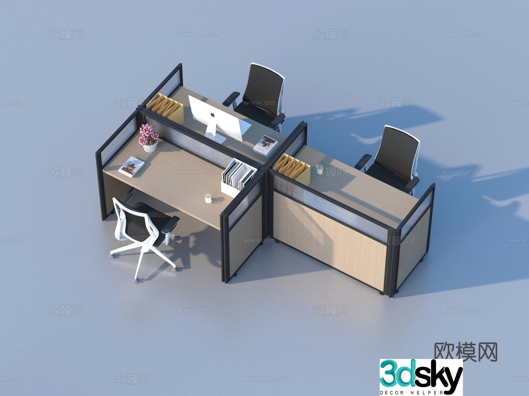 Office desk chair Office desk 3d model