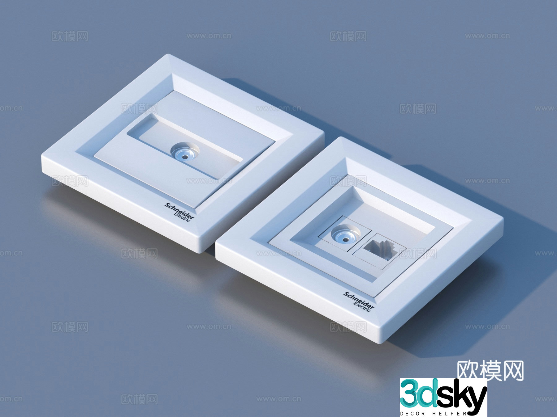 Socket Switch Panel 3D Model