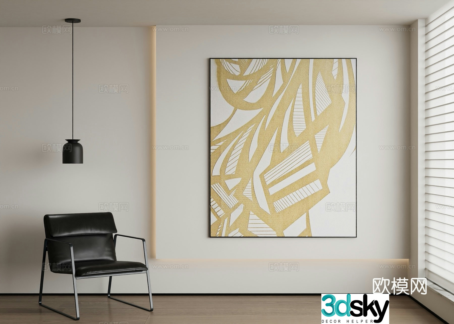 Modern decorative painting 3d model