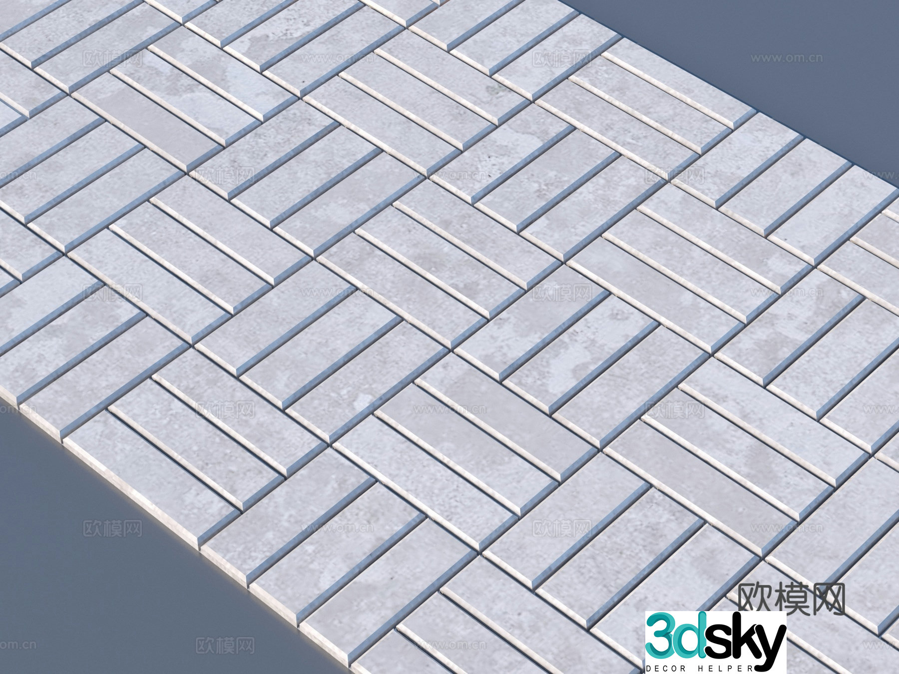 Wall tiles Pavement tiles 3d model