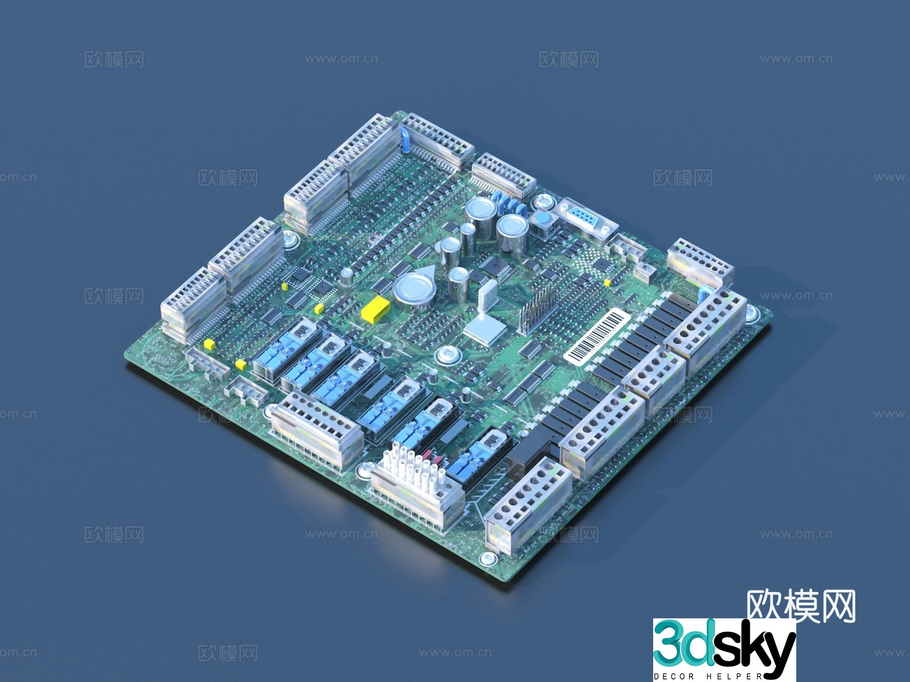 Integrated circuit board Circuit board Integrated circuit 3D model
